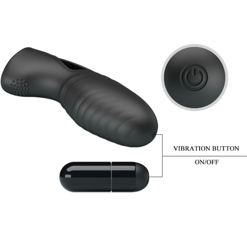 PRETTY LOVE - ALAN SILICONE FINGER VIBRATOR BLACK thumb 6