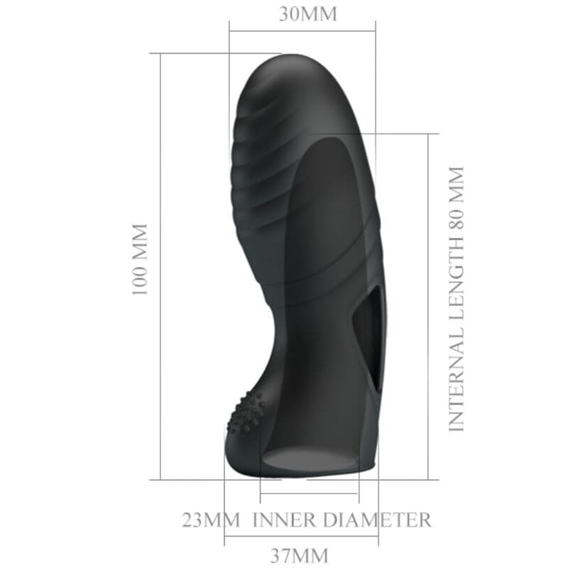 PRETTY LOVE - ALAN SILICONE FINGER VIBRATOR BLACK thumb 7
