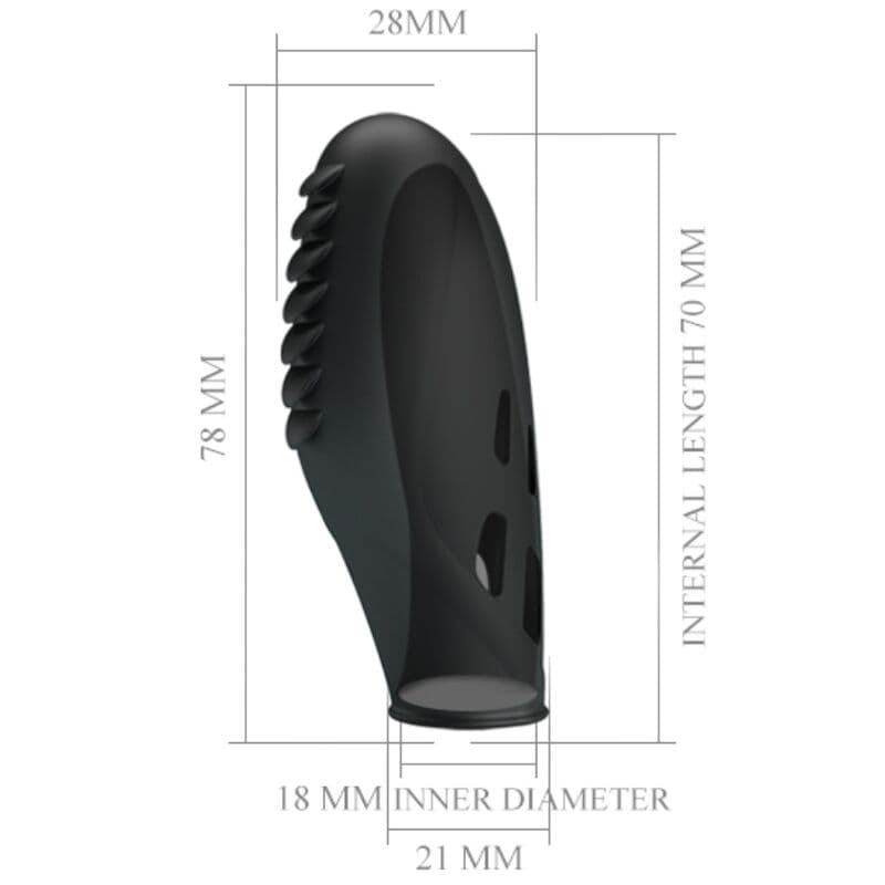 PRETTY LOVE - GILO SILICONE FINGER VIBRATOR BLACK thumb 6
