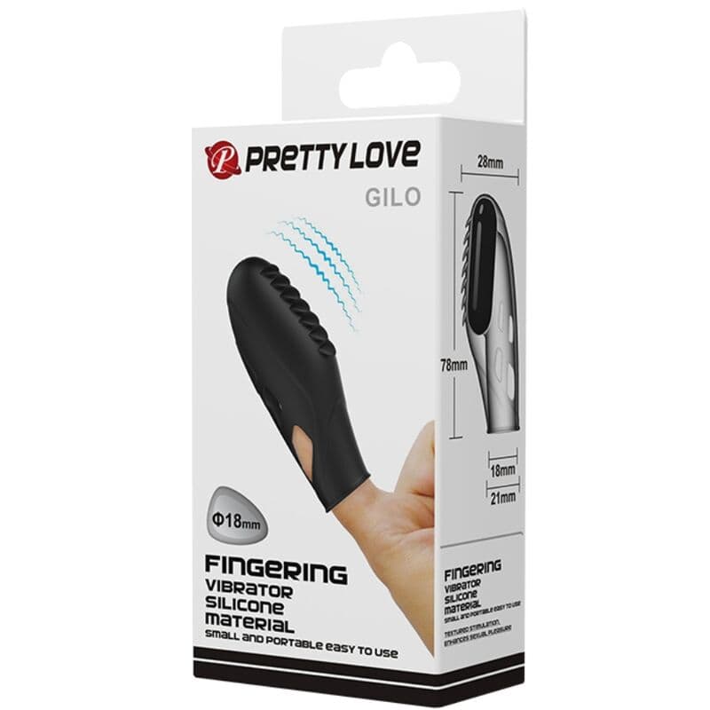 PRETTY LOVE - GILO SILICONE FINGER VIBRATOR BLACK thumb 8