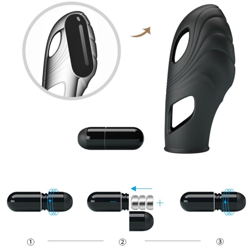 PRETTY LOVE - LICH SILICONE FINGER VIBRATOR BLACK thumb 8