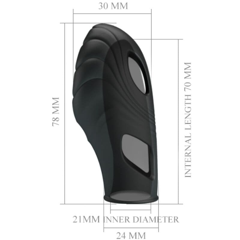 PRETTY LOVE - LICH SILICONE FINGER VIBRATOR BLACK thumb 7