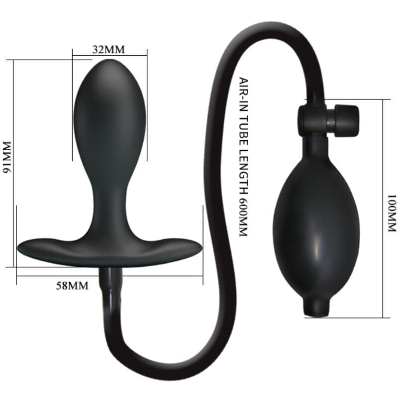 PRETTY LOVE - INFLATABLE ANAL PLUG BLACK thumb 6