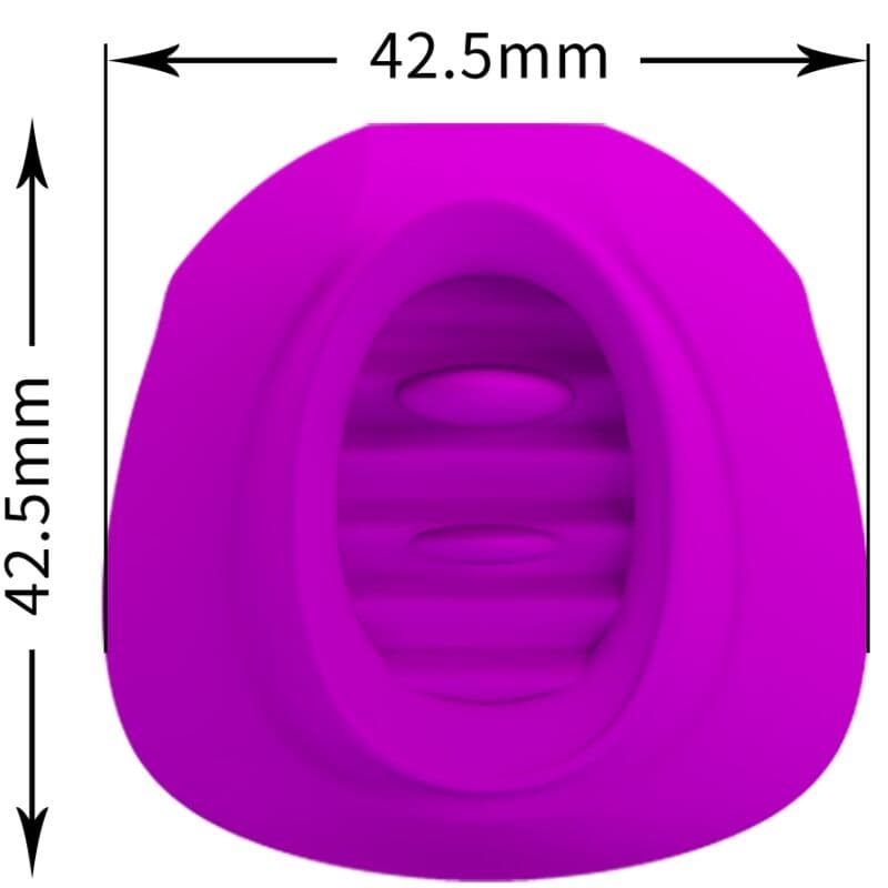 PRETTY LOVE - ESTELLE TONGUE CLITORIS STIMULATOR 12 VIBRATIONS PURPLE thumb 3