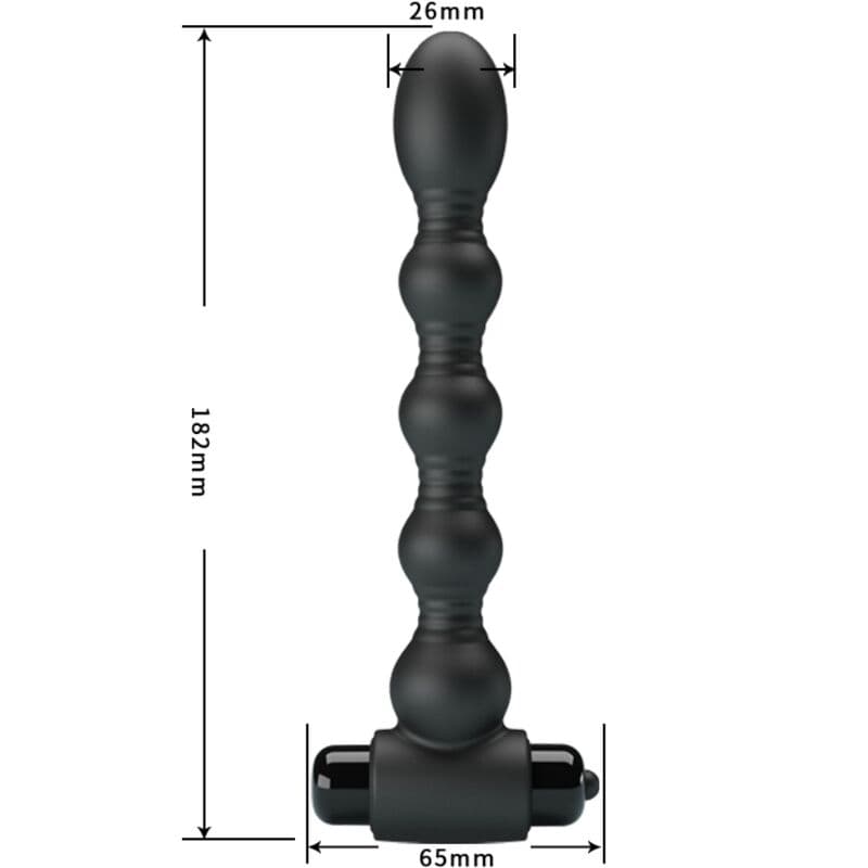 PRETTY LOVE - LYNN SILICONE ANAL PLUG 10 VIBRATIONS BLACK thumb 3