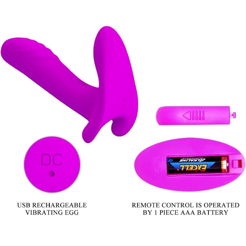 PRETTY LOVE - MASSAGER & VIBRATOR 12 VIBRATIONS REMOTE CONTROL PURPLE thumb 8