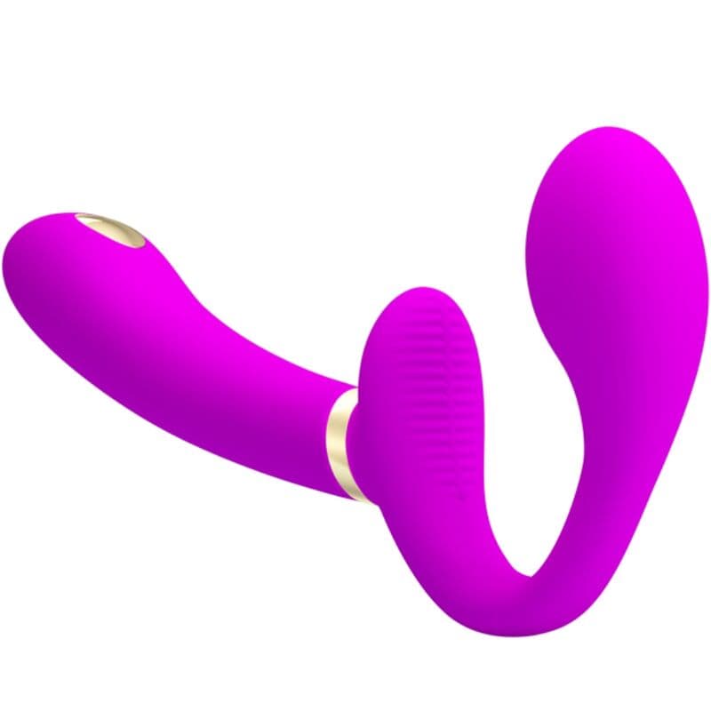 PRETTY LOVE - THUNDERBIRD DOUBLE STRAP-ON VIBRATOR REMOTE CONTROL PURPLE thumb 3