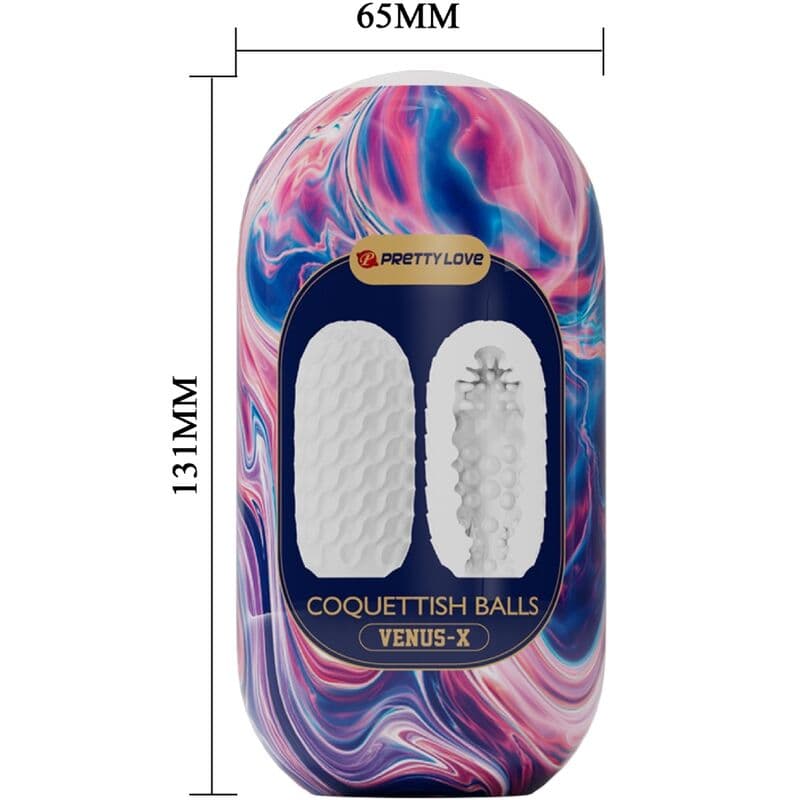 PRETTY LOVE - COQUETTISH BALLS SILICONE MALE MASTURBATOR WHITE thumb 3