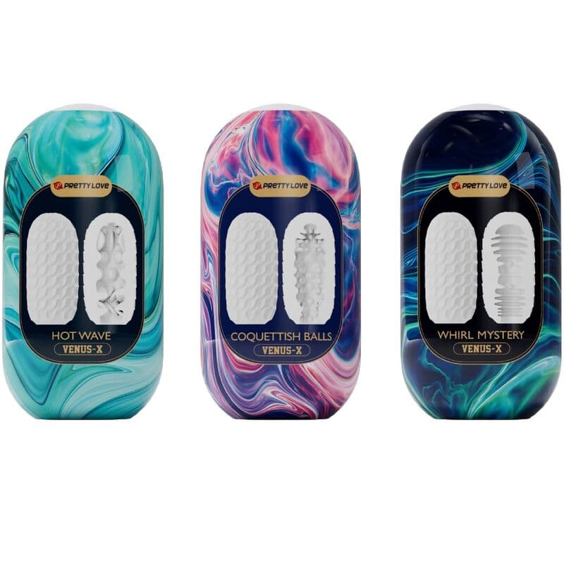 PRETTY LOVE - VENUS X 15 SILICONE MALE MASTURBATORS WHITE thumb 2