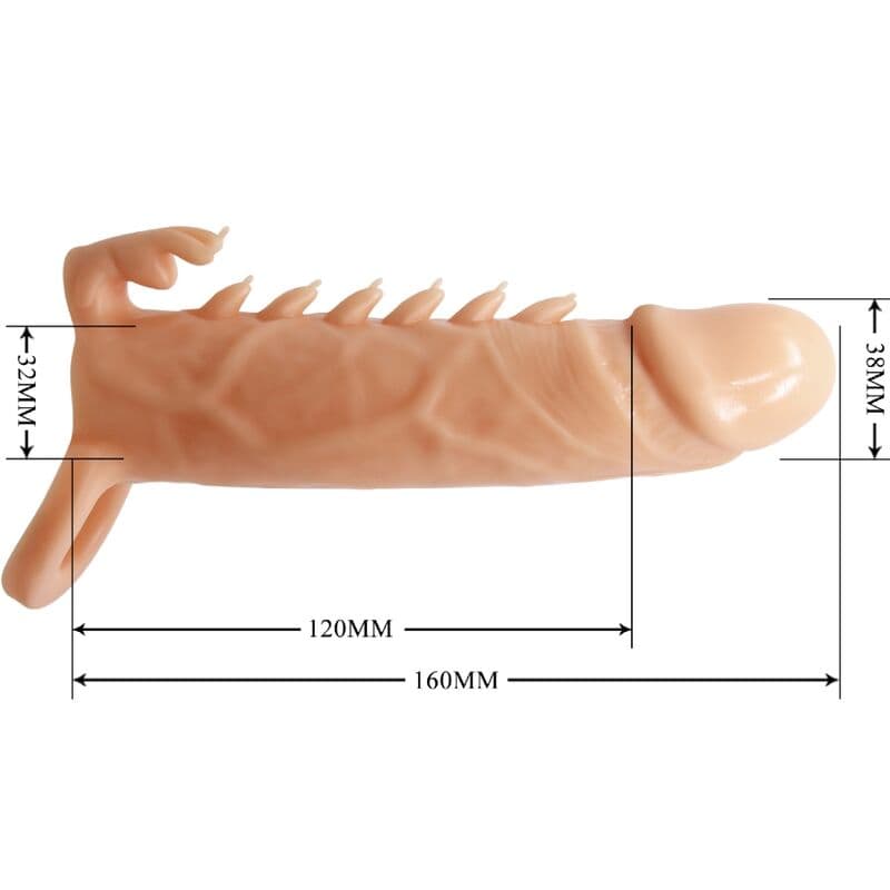 PRETTY LOVE - EMMIT PENIS SLEEVE + CLITORIS STIMULATOR FLESH thumb 4