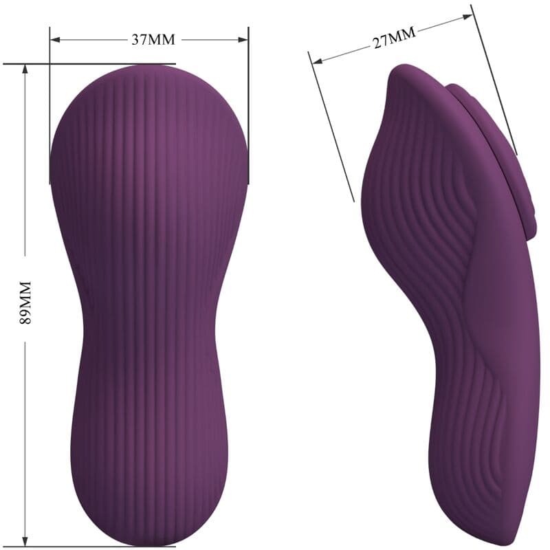PRETTY LOVE - MANE LAY ON CLITORIS MASSAGER 10 VIBRATIONS REMOTE CONTROL PURPLE thumb 4