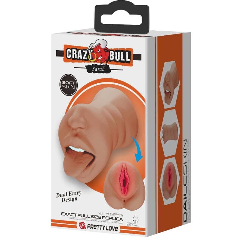 CRAZY BULL - SARAH DOUBLE MASTURBATOR MOUTH & VAGINA FLESH thumb 6