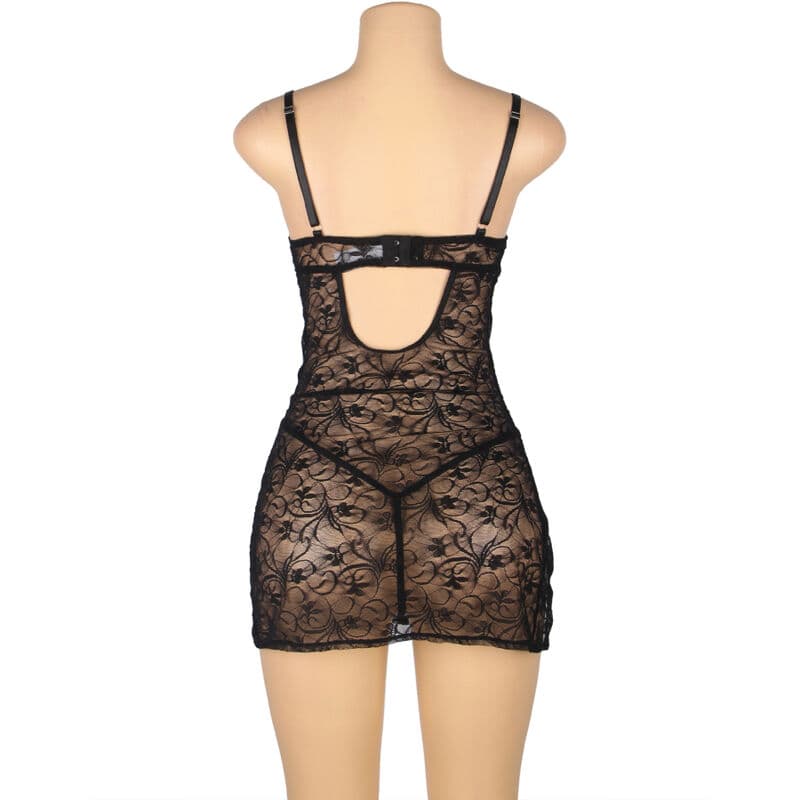SUBBLIME - 954185 LACE BABYDOLL WITH ADJUSTABLE STRAPS BLACK S/M thumb 7