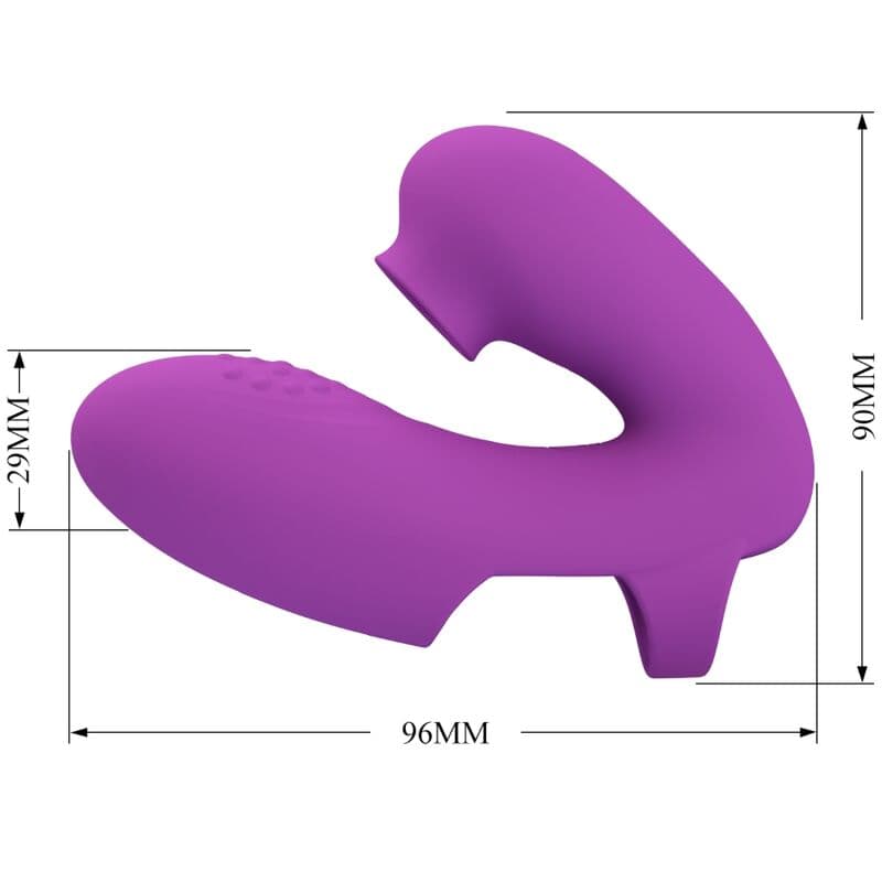 PRETTY LOVE - ATHENA FINGER VIBRATOR WITH CLITORIS STIMULATOR PURPLE thumb 4