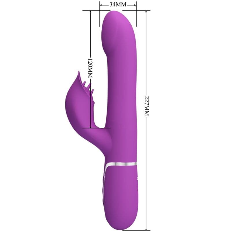 PRETTY LOVE - 4 IN 1 MULTIFUNCTION VIBRATOR & STIMULATOR PURPLE thumb 5