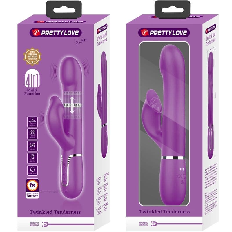 PRETTY LOVE - 4 IN 1 MULTIFUNCTION VIBRATOR & STIMULATOR PURPLE thumb 6