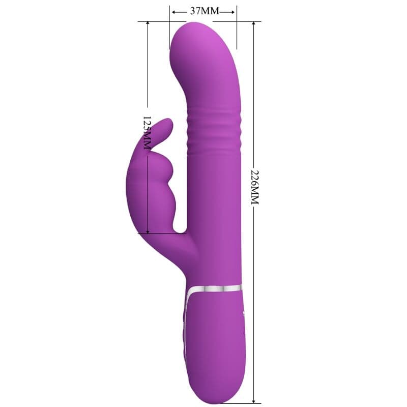 PRETTY LOVE - COALE 4 IN 1 MULTIFUNCTION RABBIT VIBRATOR  PURPLE thumb 5