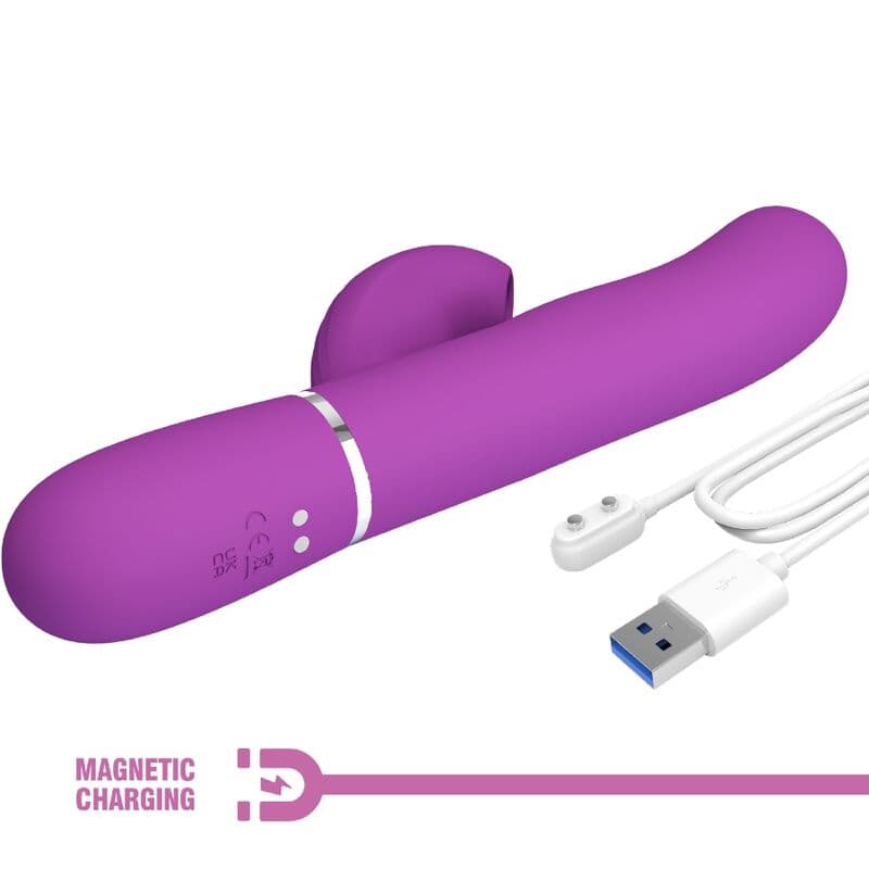 PRETTY LOVE - PERLITA 3 IN 1 MULTIFUNCTION RABBIT VIBRATOR  PURPLE thumb 7