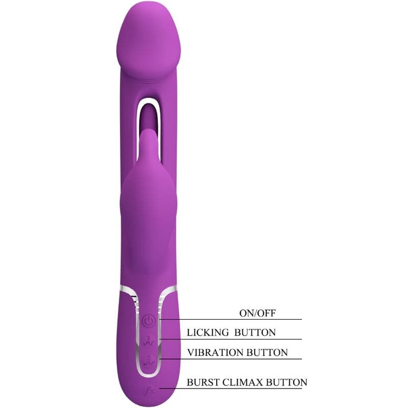 PRETTY LOVE - KAMPAS 3 IN 1 MULTIFUNCTION RABBIT VIBRATOR  PURPLE thumb 6