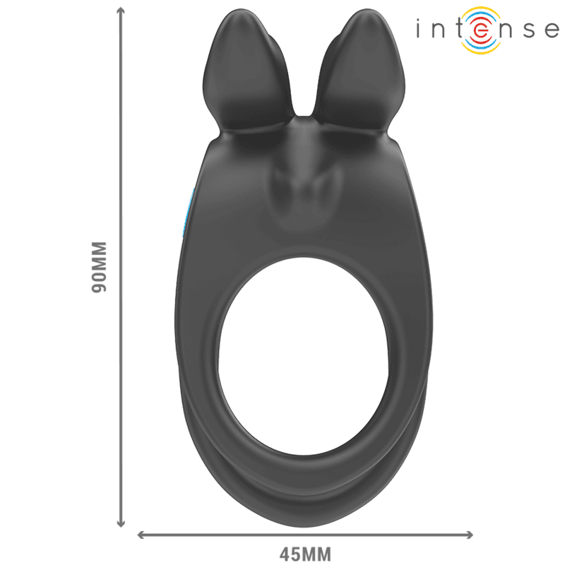 INTENSE - SAM VIBRATOR DOUBLE PENIS RING 10 VIBRATIONS BLACK thumb 4