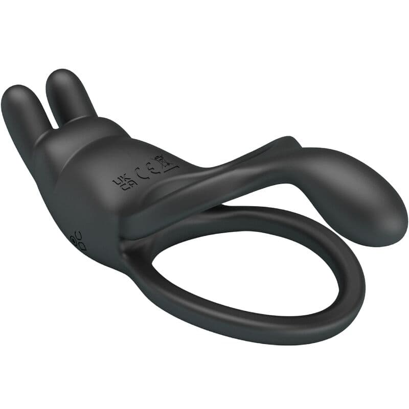 PRETTY LOVE - SETH DOUBLE VIBRATING RING RABBIT 7 VIBRATIONS BLACK thumb 4