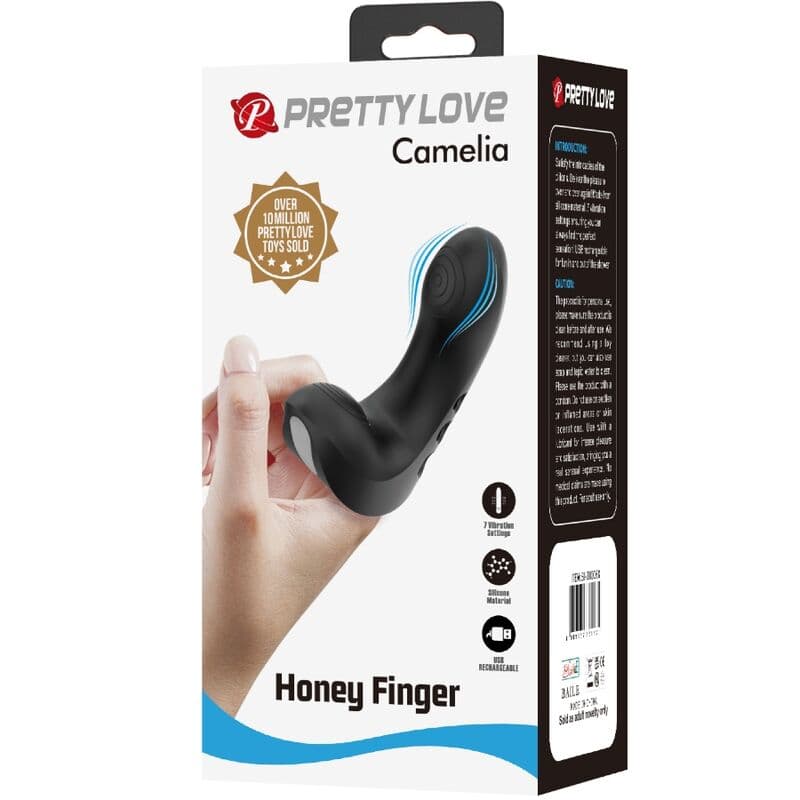 PRETTY LOVE - CAMELIA FINGER VIBRATOR 7 VIBRATIONS BLACK thumb 8