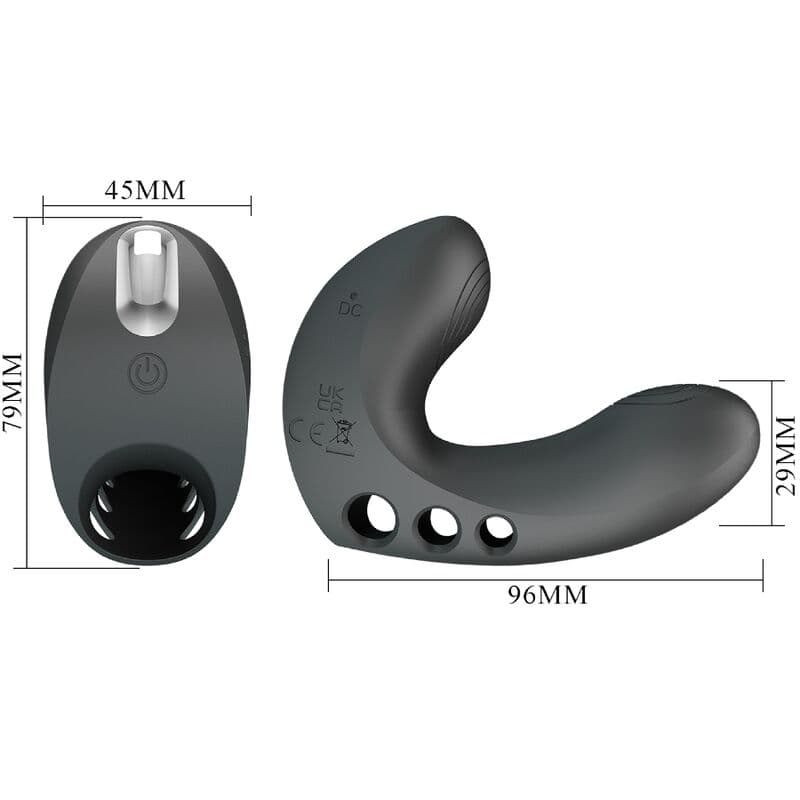 PRETTY LOVE - CAMELIA FINGER VIBRATOR 7 VIBRATIONS BLACK thumb 6
