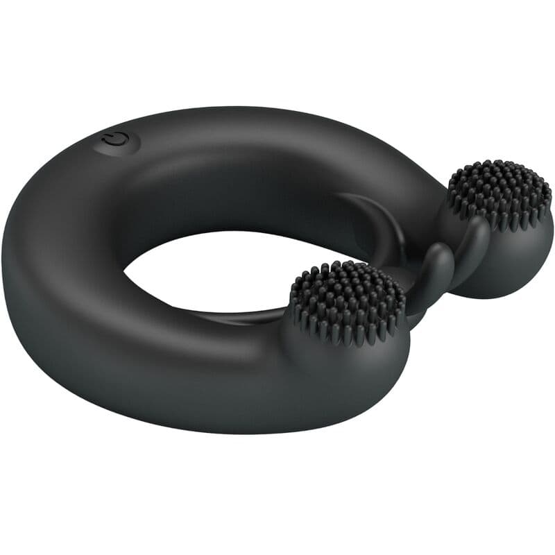 PRETTY LOVE - DAHLIA VIBRATING RING + CLITORIS STIMULATOR 12 VIBRATIONS BLACK thumb 3