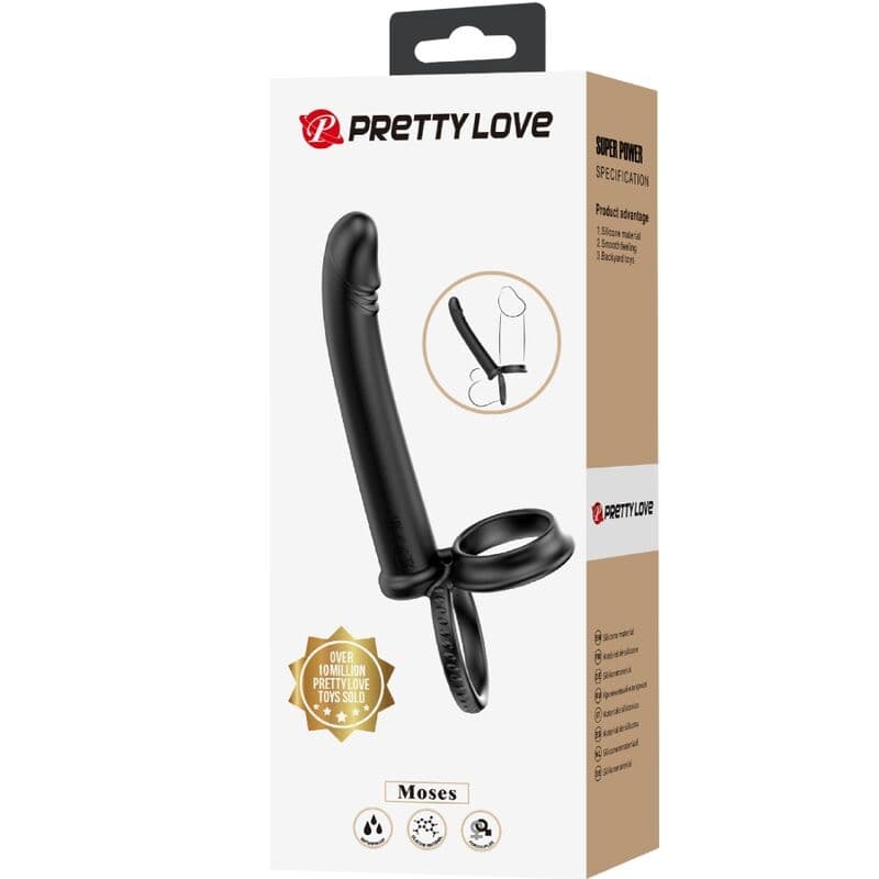 PRETTY LOVE - DILLION DOUBLE PENETRATION DOUBLE COCK RING BLACK thumb 8