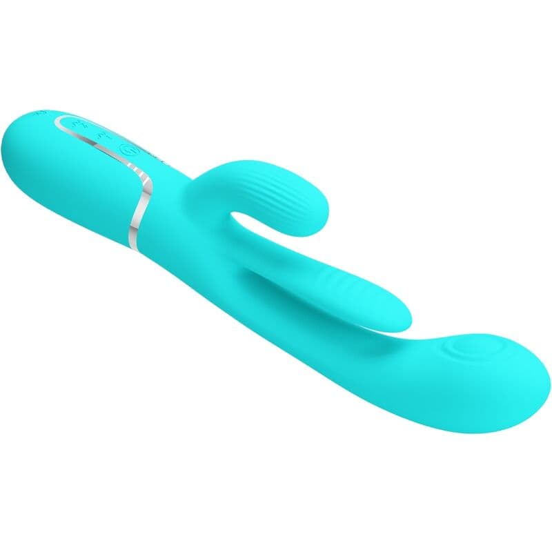 PRETTY LOVE - SHANIA TRIPLE RABBIT MULTIFUNCTION VIBRATOR 3 IN 1 BLUE thumb 4