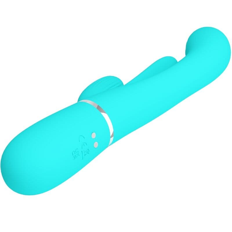 PRETTY LOVE - SHANIA TRIPLE RABBIT MULTIFUNCTION VIBRATOR 3 IN 1 BLUE thumb 6