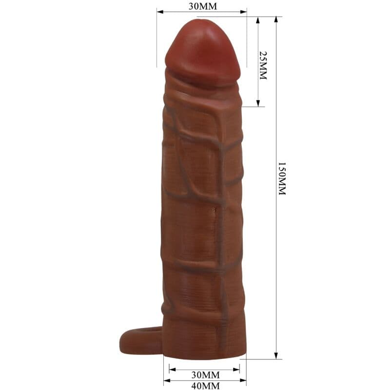 PRETTY LOVE - KAILE PENIS SLEEVE WITH 2.5 CM EXTENSION MULATTO thumb 5