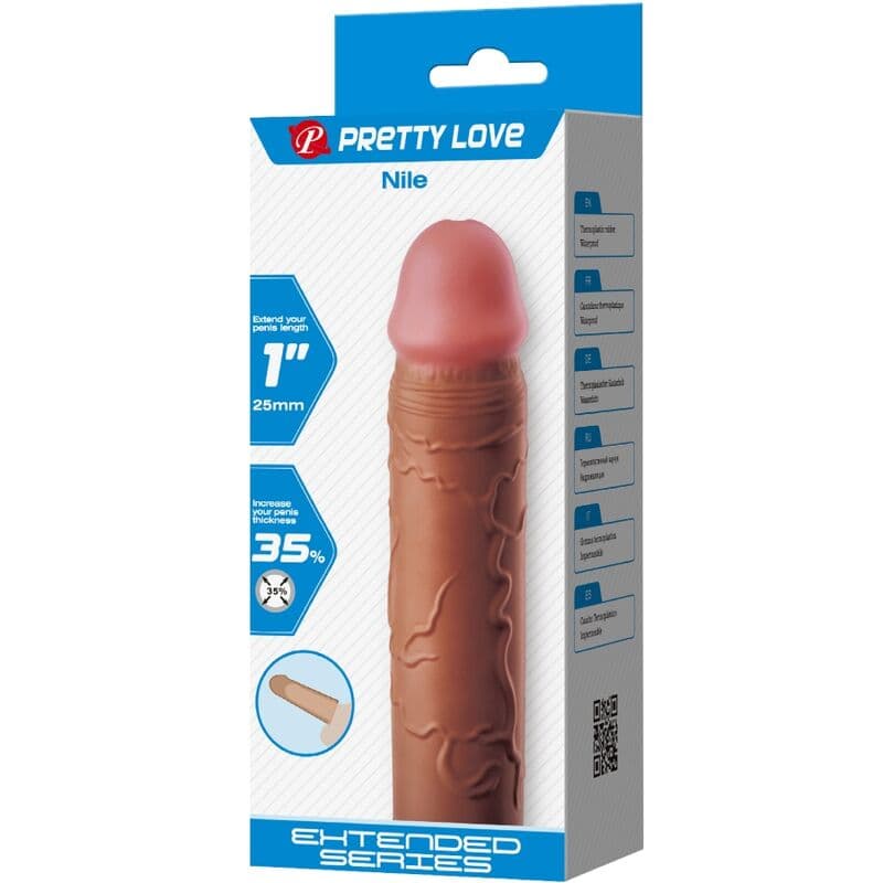 PRETTY LOVE - NILE PENIS SLEEVE WITH 2.5 CM EXTENSION MULATTO thumb 7