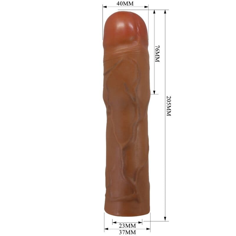 PRETTY LOVE - KYLIAN PENIS SLEEVE WITH 7.6 CM EXTENSION MULATTO thumb 5