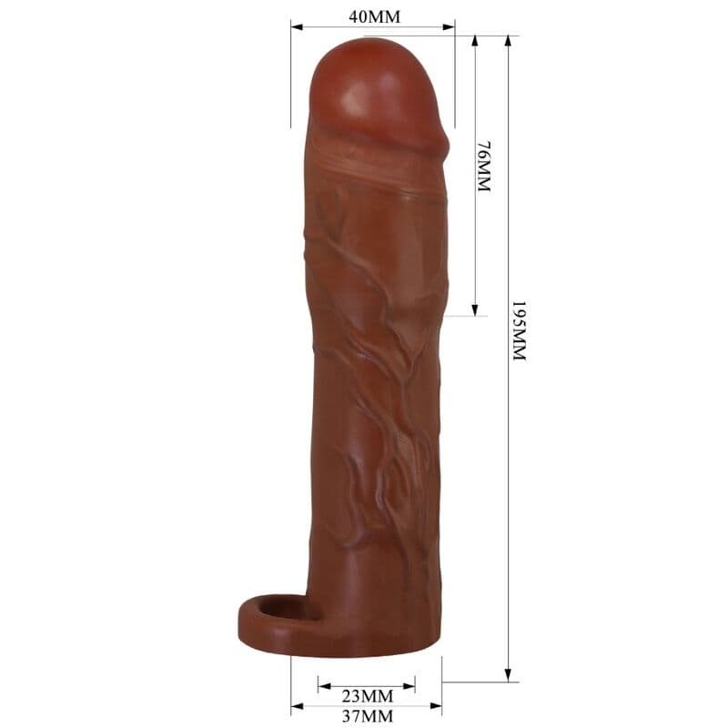 PRETTY LOVE - GERD PENIS SLEEVE WITH 7.6 CM EXTENSION MULATTO thumb 6