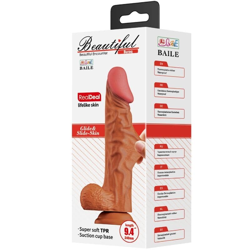 BAILE - BURAQ REALISTIC DILDO 24 CM FLESH thumb 6