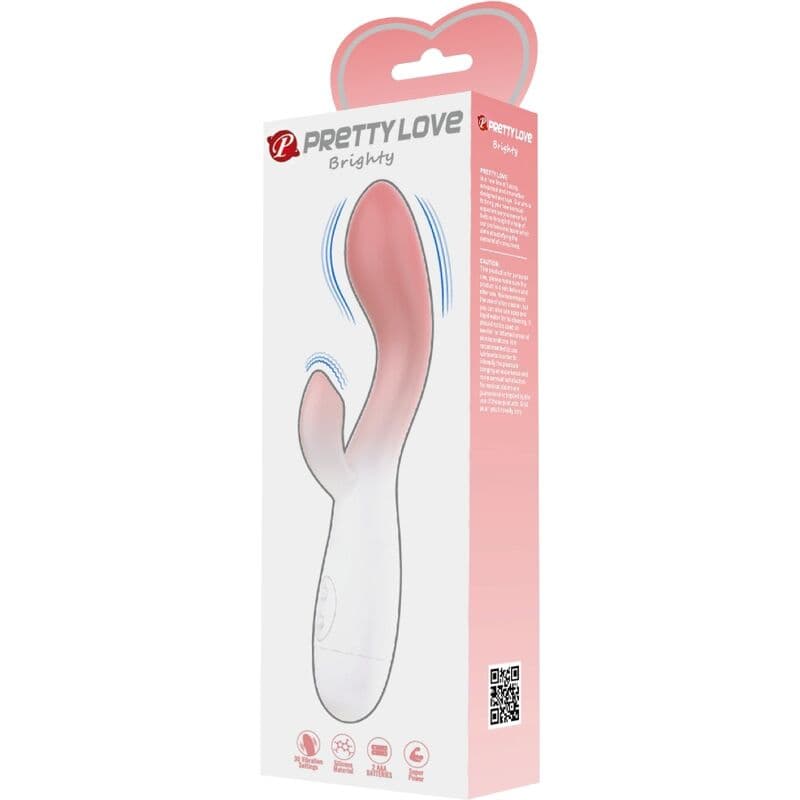 PRETTY LOVE - BRIGHTY G-SPOT VIBRATOR + CLITORIS STIMULATOR 30 VIBRATIONS PINK thumb 6
