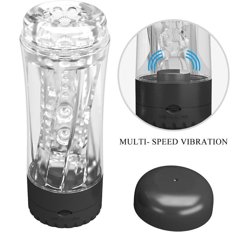 PRETTY LOVE - TAMARA MALE MASTURBATOR MULTI-SPEED VIBRATOR BLACK thumb 8