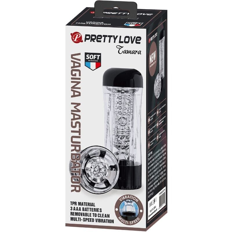 PRETTY LOVE - TAMARA MALE MASTURBATOR MULTI-SPEED VIBRATOR BLACK thumb 10
