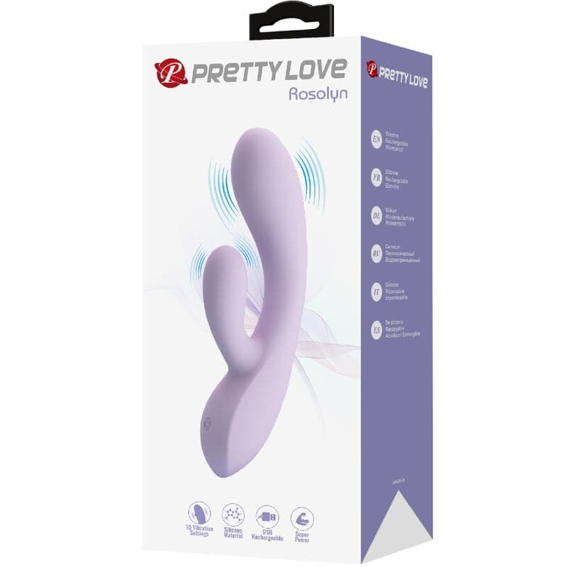 PRETTY LOVE - ROSOLYN RABBIT VIBRATOR 10 VIBRATIONS PURPLE thumb 8