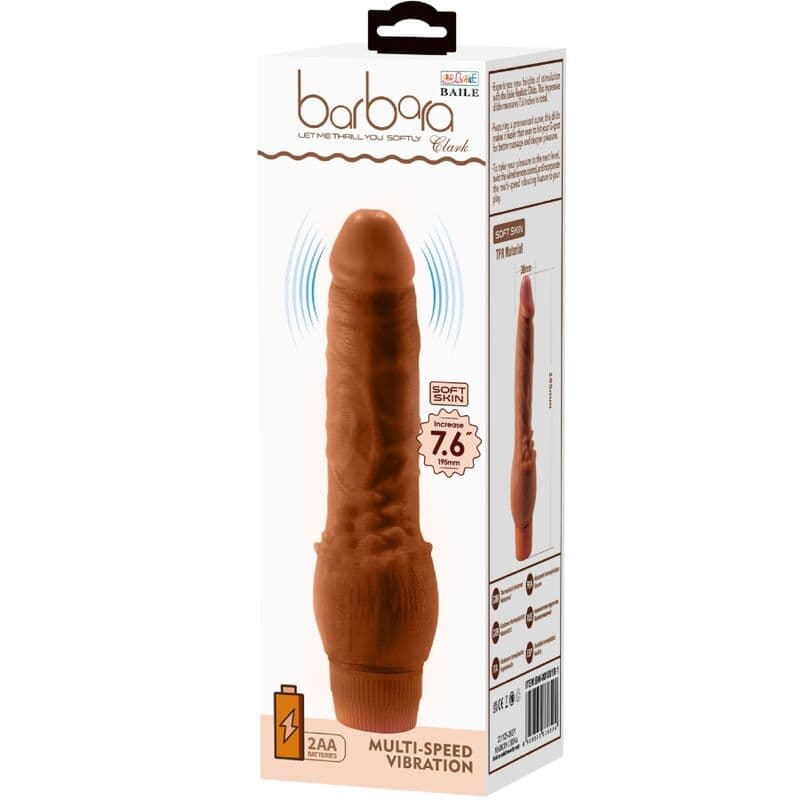 BAILE - BARBARA REALISTIC VIBRATOR 19.5 CM MULATTO thumb 6