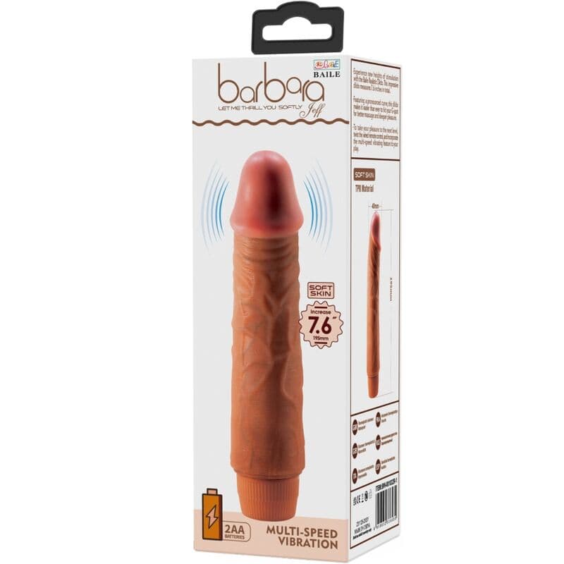 BAILE - JEFF REALISTIC VIBRATOR 19.5 CM MULATTO thumb 6