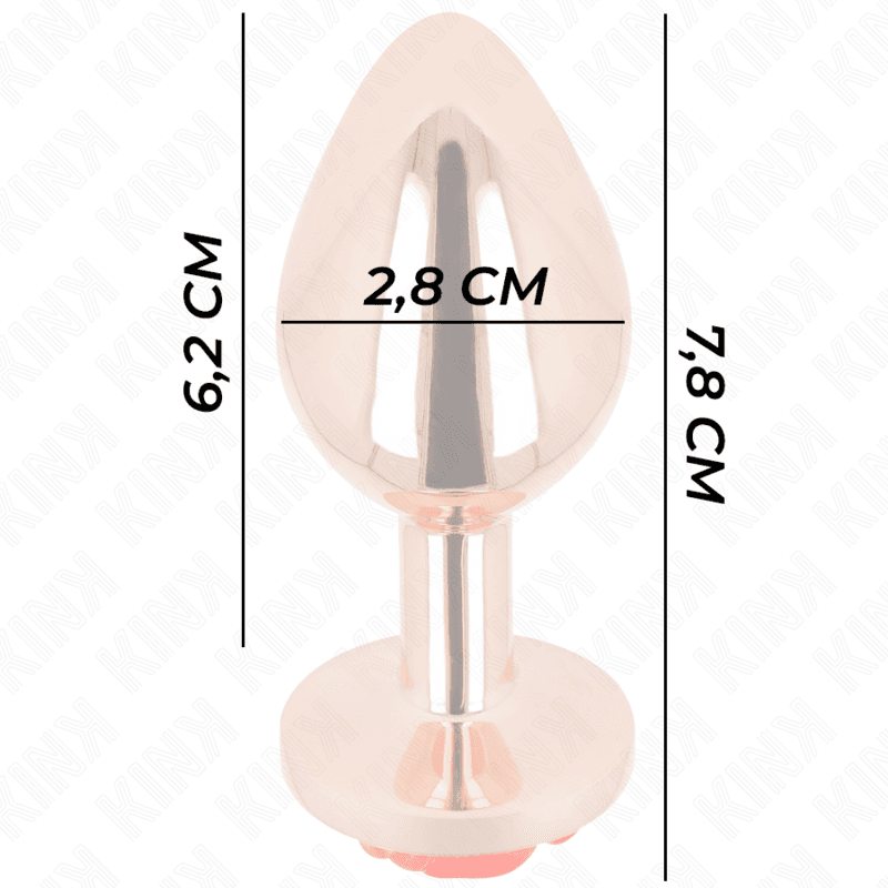 KINK - PINK GOLD ANAL PLUG WITH RED ROSE S thumb 4