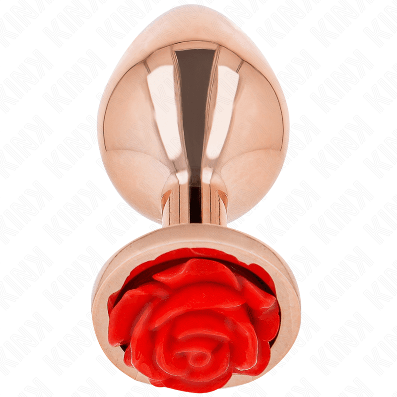 KINK - PINK GOLD ANAL PLUG WITH RED ROSE S thumb 2