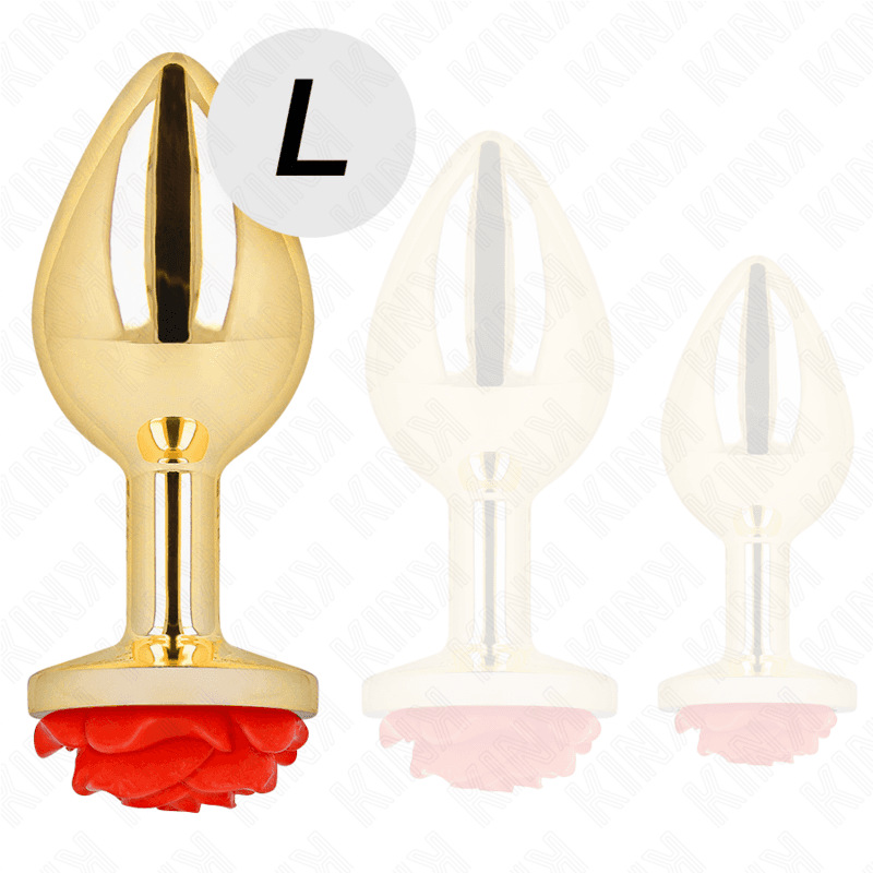 KINK -  PLUG ANAL GOLD ROSE RED SIZE L thumb 2