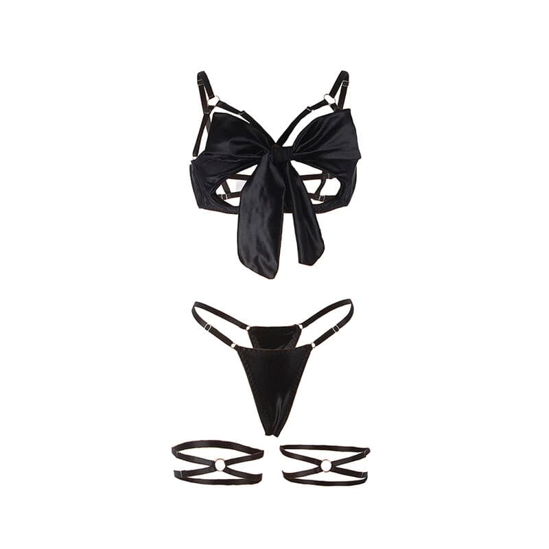 SUBBLIME - 955205 BRA SET WITH ADJUSTABLE BLACK BOW L/XL thumb 8