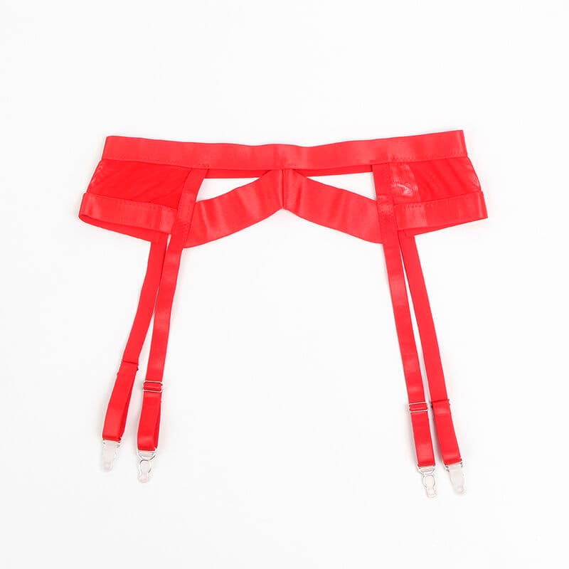 SUBBLIME - 955267 RED BONDAGE BRA WITH GARTER SET L/XL thumb 10