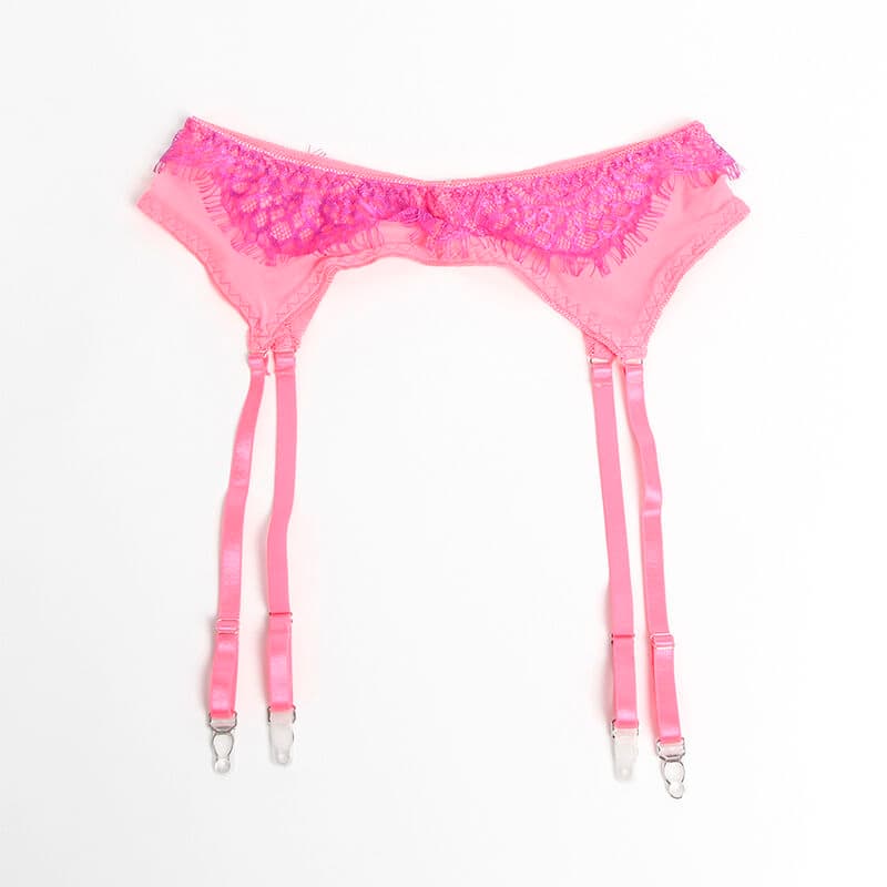 SUBBLIME - 955366 BRA SET WITH LACE AND GARTER LINES PINK AND PURPLE L/XL thumb 13