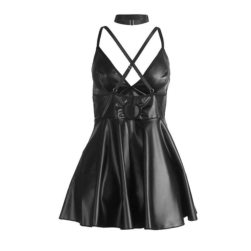 SUBBLIME - 955373 DRESS WITH BLACK LEATHER STRAPS S/M thumb 6