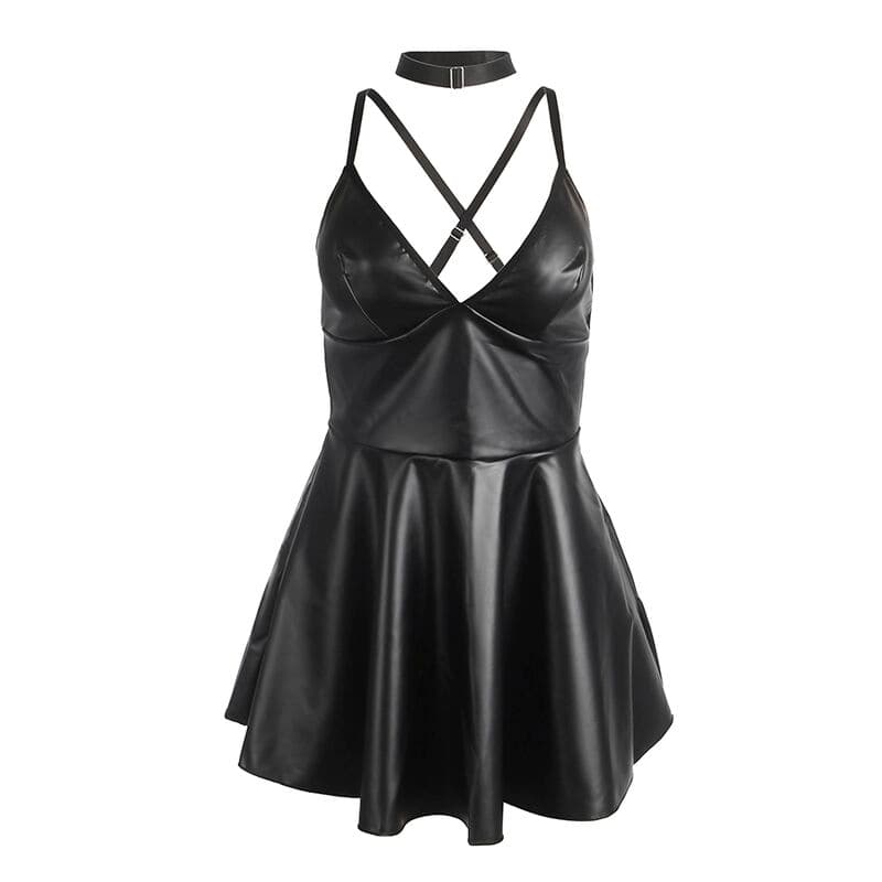 SUBBLIME - 955373 DRESS WITH BLACK LEATHER STRAPS S/M thumb 5